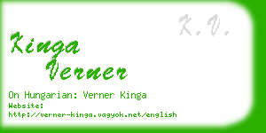 kinga verner business card